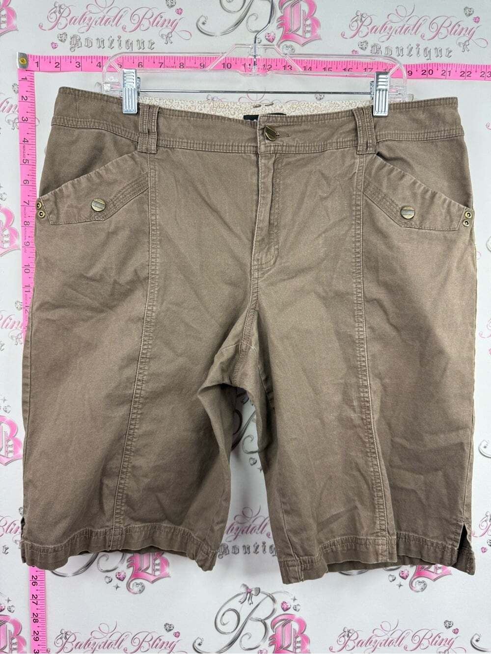 Tribal shorts cargo Tan brown Cargo Shorts with Front Flap Pockets